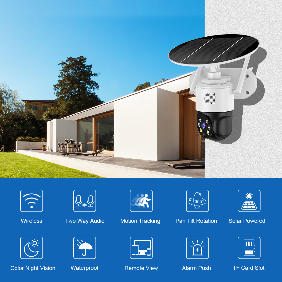 T30 High-Quality 3MP Outdoor Wireless CCTV Camera 4G/WIFI Solar Camera With Battery Outdoor IP66 Waterproof Home Security Camera