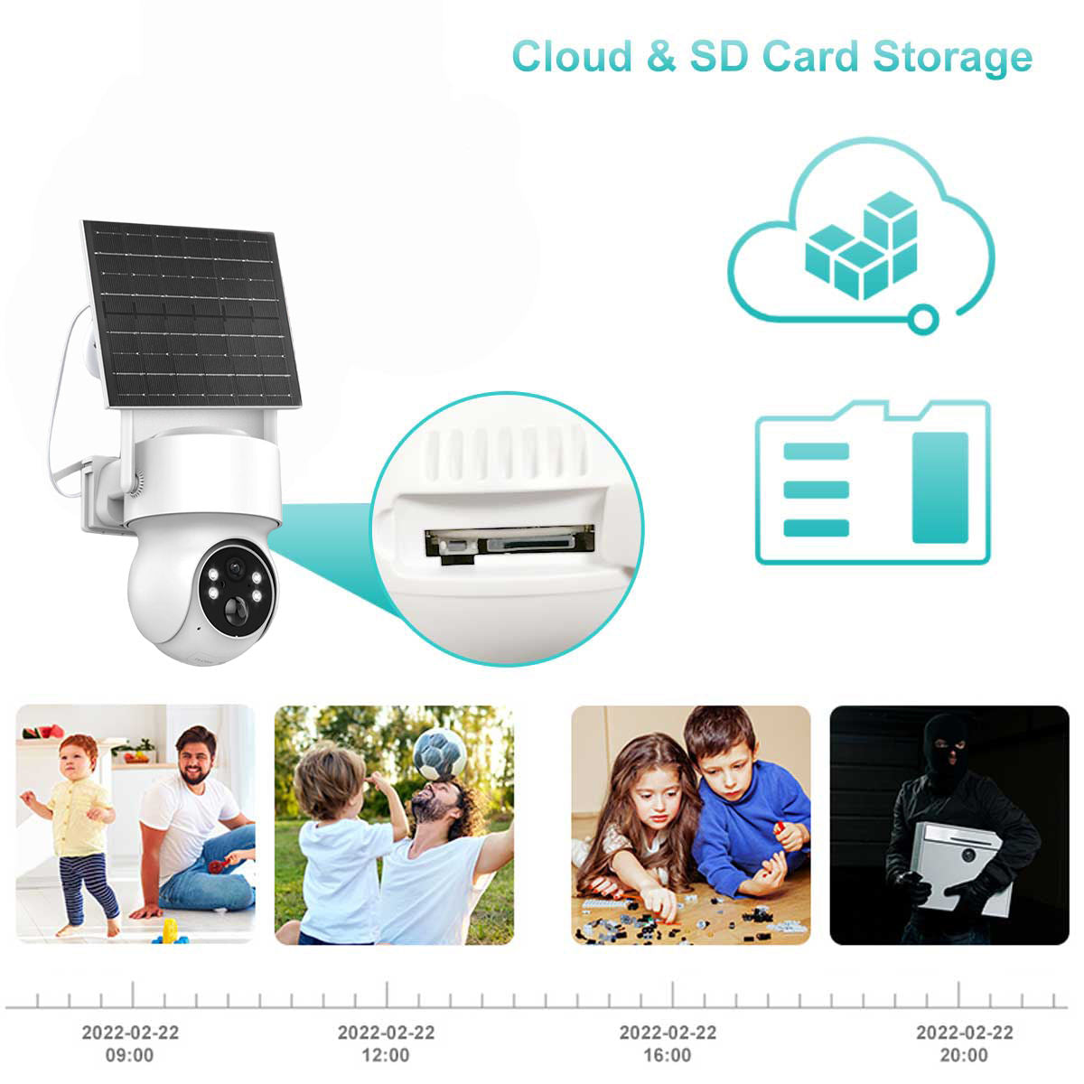 ICSEE 4MP Solar CCTV Outdoor Waterproof Camera With Long Standby 6000 mah Low Power Battery 4G SIM Card Night Vision