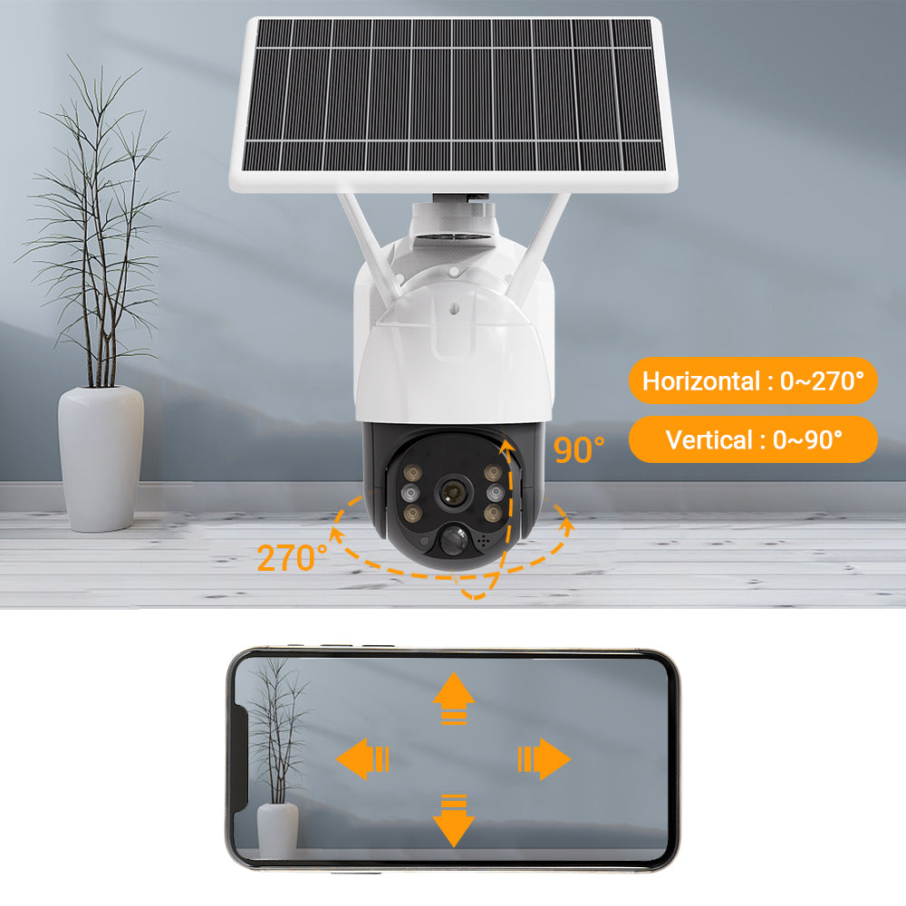 QS05 3MP Outdoor Security Solar Camera Wifi/4G Optional Home Security Camera IP66 Waterproof ICSEE
