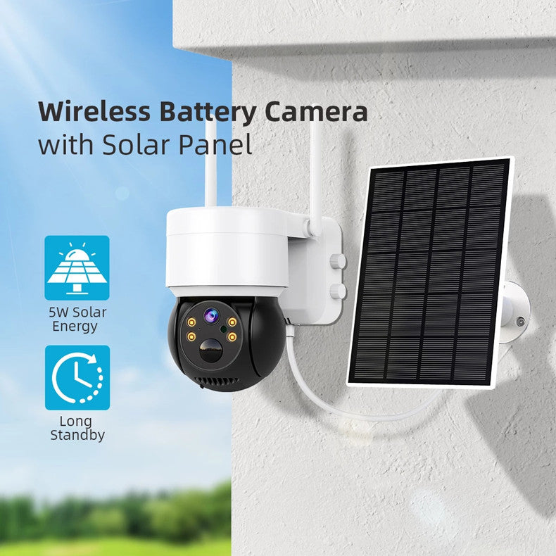QS04 2MP Wireless Outdoor Security Solar Camera With Solar Panel iCSEE