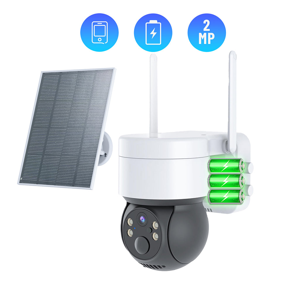 QS04 2MP Wireless Outdoor Security Solar Camera With Solar Panel iCSEE