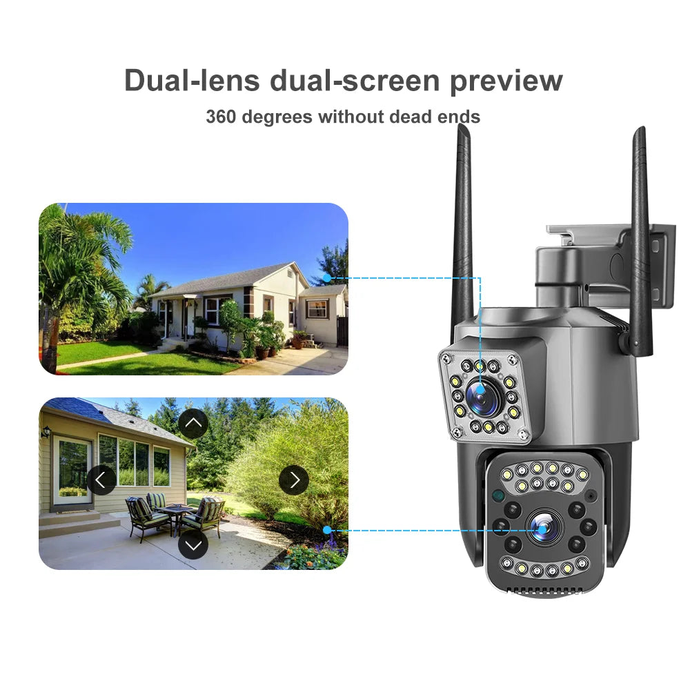 V380 New Bullet and 3.5Inch PTZ Camera SC03-4G Black 4MP Security CCTV Wireless IP Security Dual Lens 4G Bullet PTZ Camera