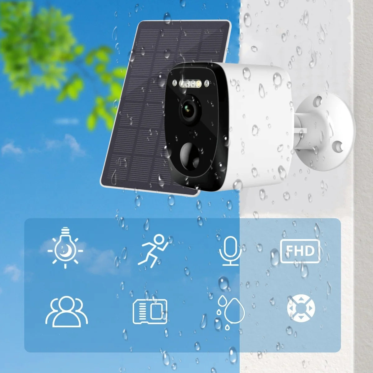 Ubox 4G WiFi Solar Powered Mini Battery Camera Wireless Camera Security PIR Sensor Wireless Outdoor CCTV Camera
