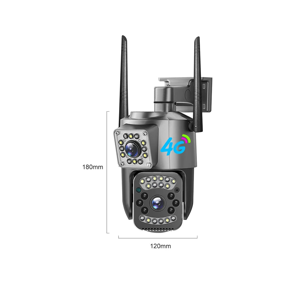 V380 New Bullet and 3.5Inch PTZ Camera SC03-4G Black 4MP Security CCTV Wireless IP Security Dual Lens 4G Bullet PTZ Camera
