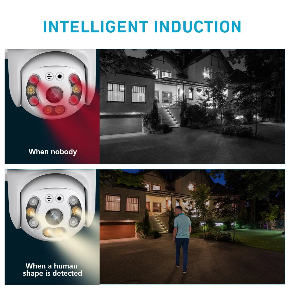 3MP/5MP/8MP ICSEE Automatic Tracking Color Night Vision WiFi CCTV Security Camera