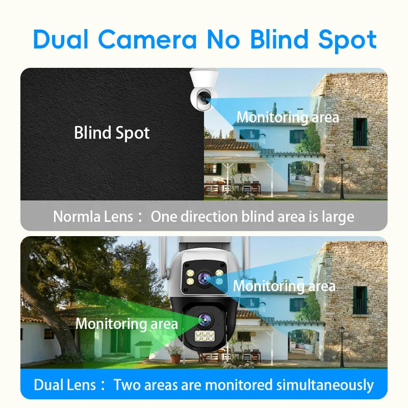 V380 New Model Bullet and 1.5 Inch PTZ Camera Mini 4MP Security CCTV Wireless IP Security Dual Lens 4G Network PTZ Camera