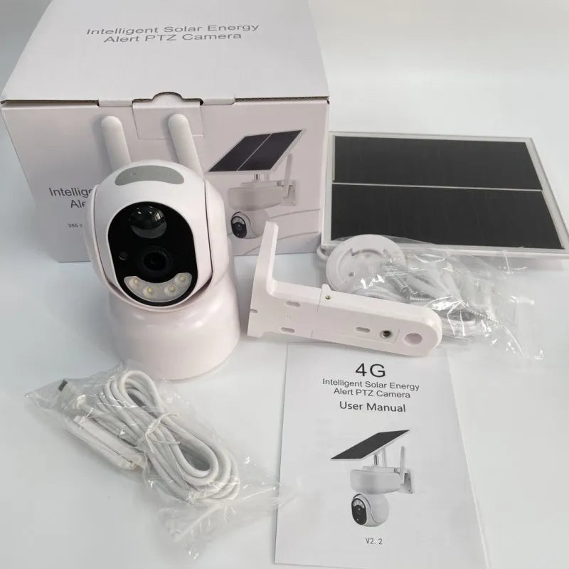 Ubox 4MP Solar Cameras WiFi Outdoor Camera with Solar panel 4G SIM Card Wireless Solar Security Camera