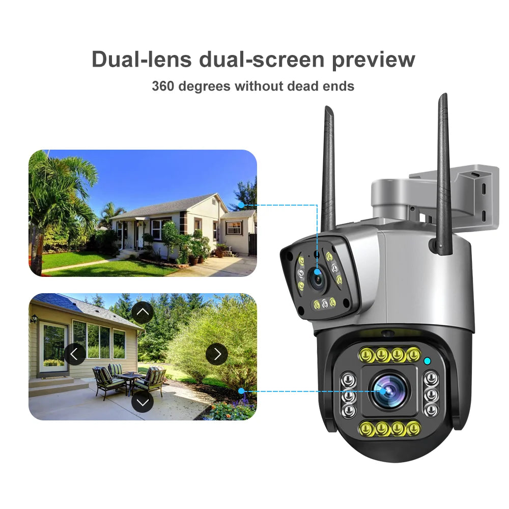 V380 New PTZ Camera SC02-4G 4MP Outdoor Security CCTV Wireless IP Security Dual 4G Bullet PTZ Camera