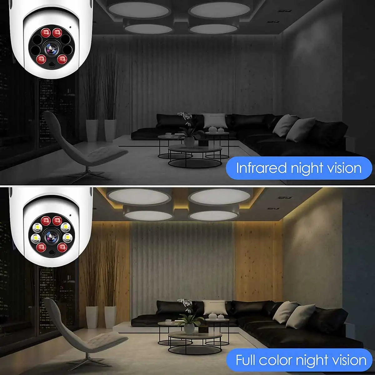 Hot Selling CCTV Bulb Camera 2MP Bulb E27 Auto Tracking Motion Detection WiFi Light Bulb Security Camera ICSEE