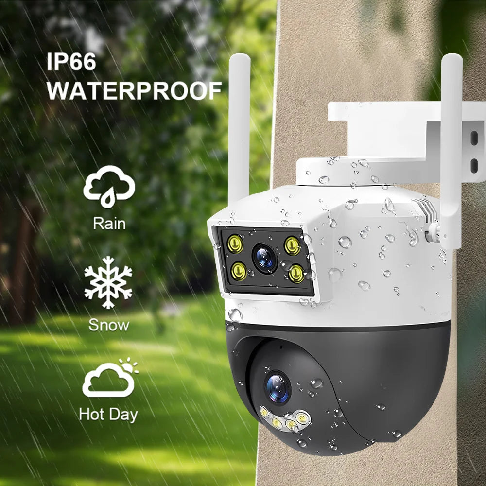 V380 Dual Lens 1080P HD CCTV WiFi Camera With 360 No Dead Ends Two Shots Auto Tracking Surveillance