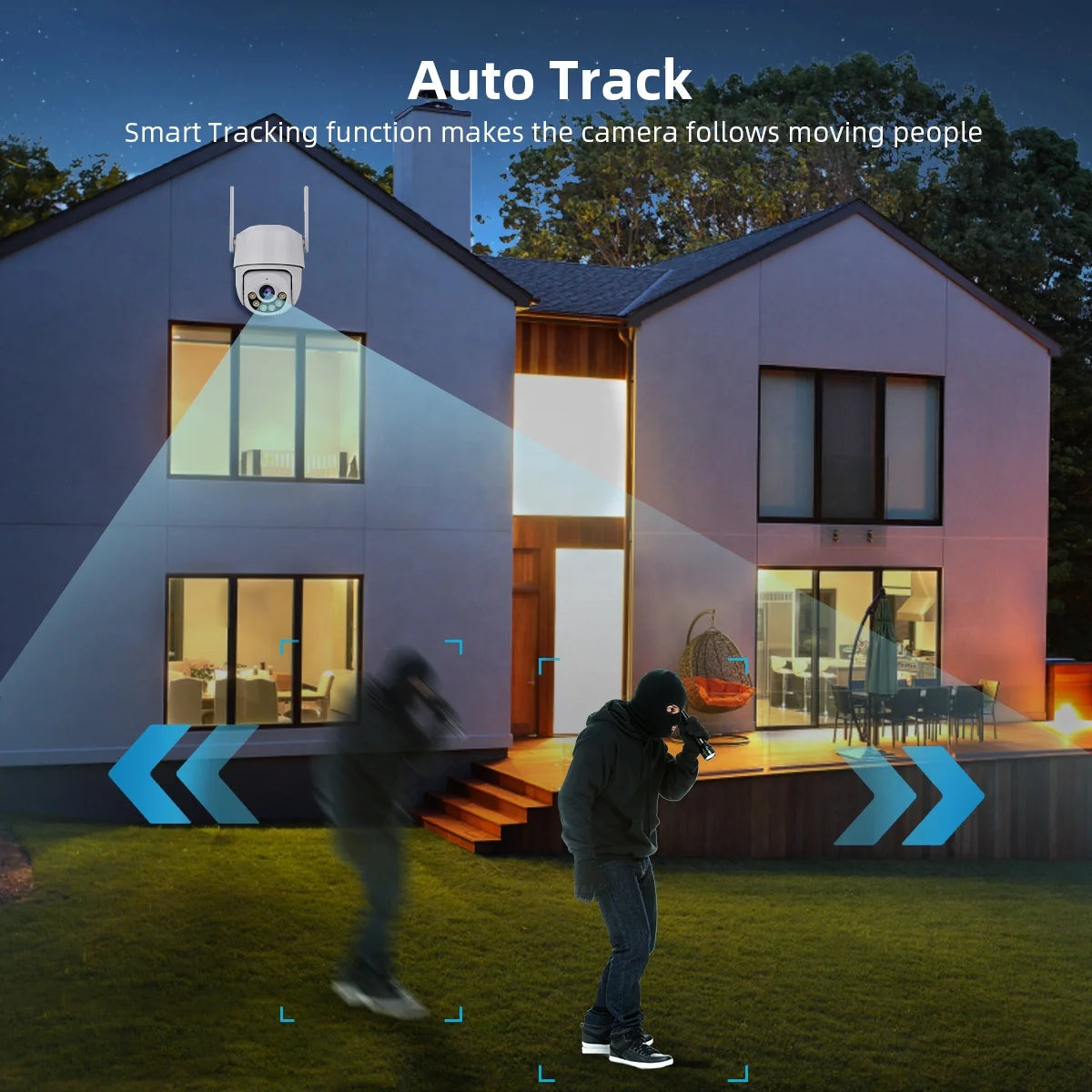 Hot Sales PTZ Auto Tracking 4MP 5MP 8MP 4K Color Night Vision 360 Degree IP Outdoor Wireless WiFi Camera CCTV Security