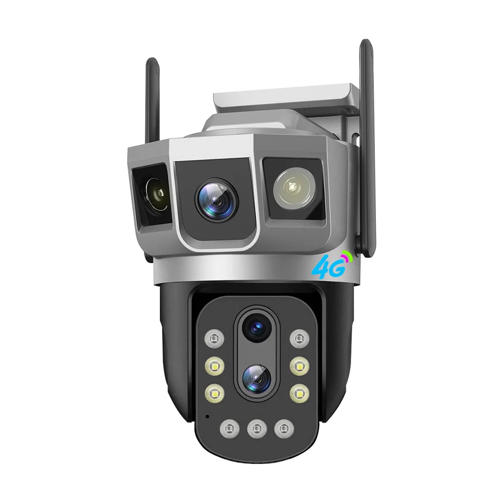 V380 New Network Camera 4MP CCTV Wireless IP Security Smart Home Outdoor 10 Optical Zoom 4G PTZ Dual Lens Camera
