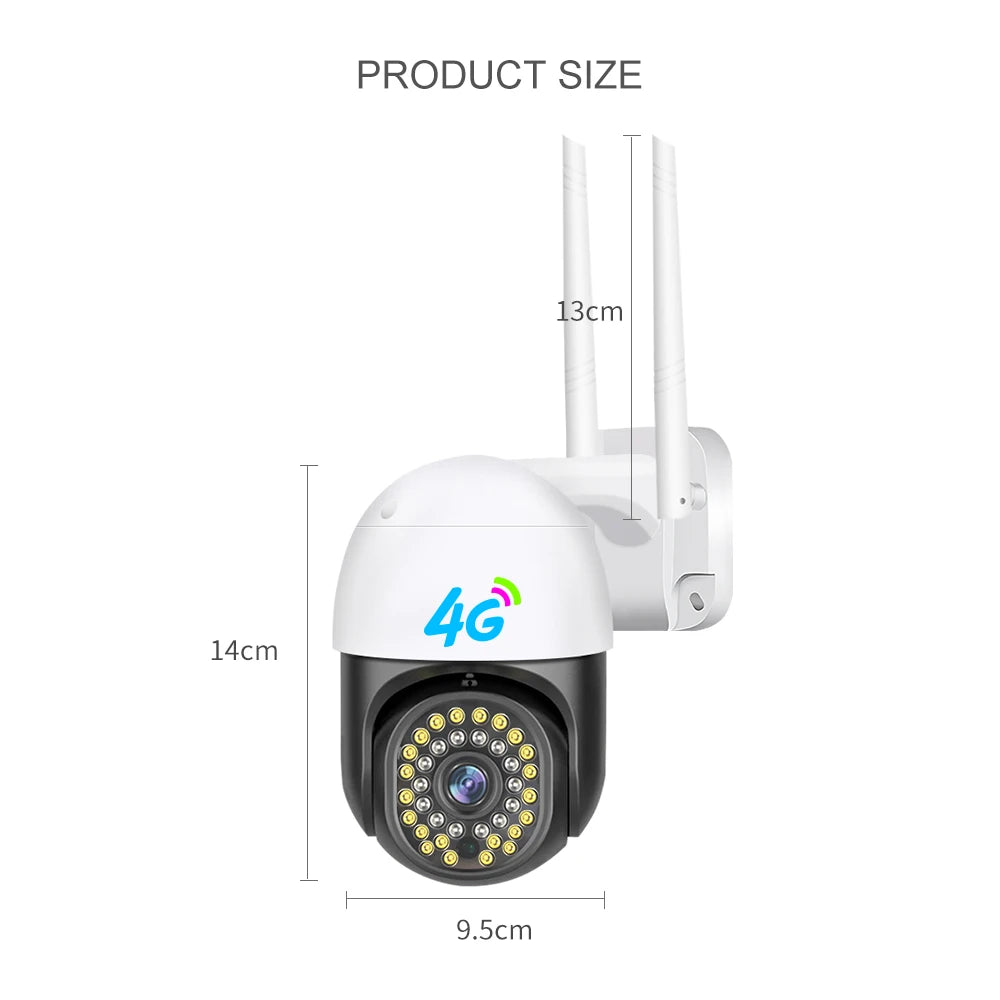 High Speed Selling Wireless CCTV Outdoor 4G Camera 3MP Night Vision Two Way Talk Waterproof PTZ Camera