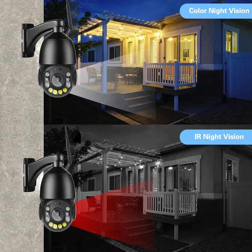 IP66 Waterproof Metal 5MP 30X Zoom HD IP WiFi PTZ Camera Two Way Audio Humanoid Tracking Wireless PTZ Network Camera CCTV Camera