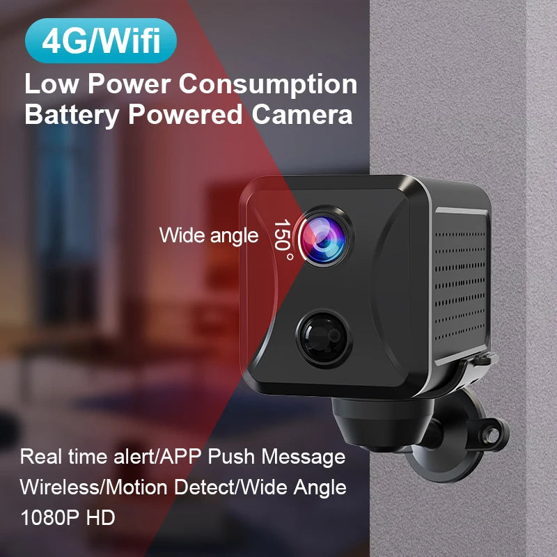 Smart Ubox APP 4G/WiFi Mini Camera PIR Detection Battery Powered Wireless Cameras Motion Detect Network Small Camera