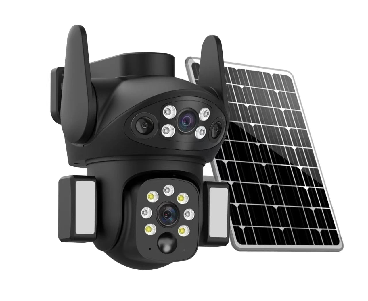2025 New Outdoor 8MP Dual Lens HD Solar 4G Camera With Built in Battery Security Camera Outdoor IP66 Waterproof CCTV Camera V380 Pro