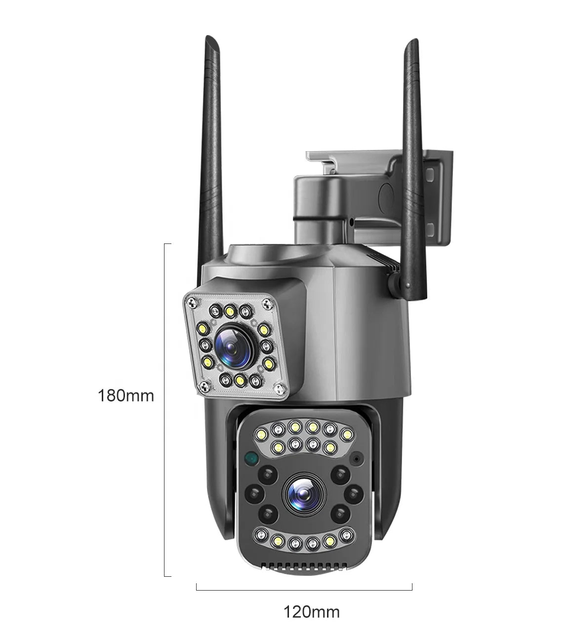 V380 Pro Dual Lens WiFi Camera Network Video Wireless H.265 Bidirectional Audio 4MP Outdoor and Indoor Waterproof Camera