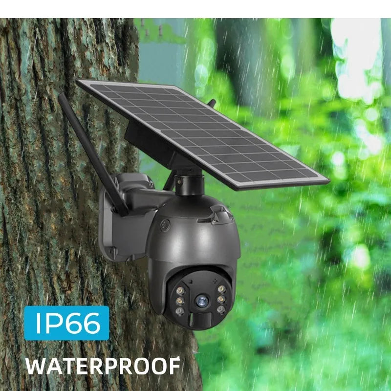 Hot Selling Black Ubox Rechargeable Battery Solar Camera 4G SIM Card Security Wireless Outdoor PTZ Waterproof WiFi Camera