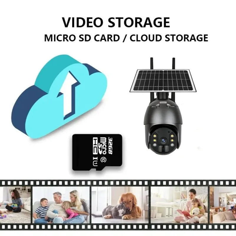 Hot Selling Black Ubox Rechargeable Battery Solar Camera 4G SIM Card Security Wireless Outdoor PTZ Waterproof WiFi Camera