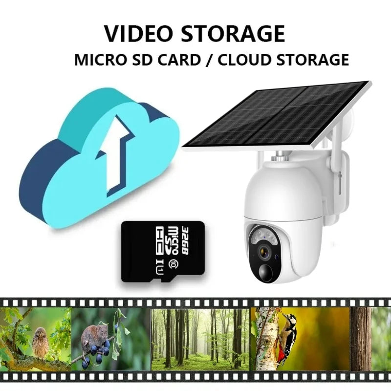 Ubox 4G Solar Power PTZ Camera Rechargeable Battery CCTV IP Camera Wireless WIFI 4G Security Camera With Solar Panel