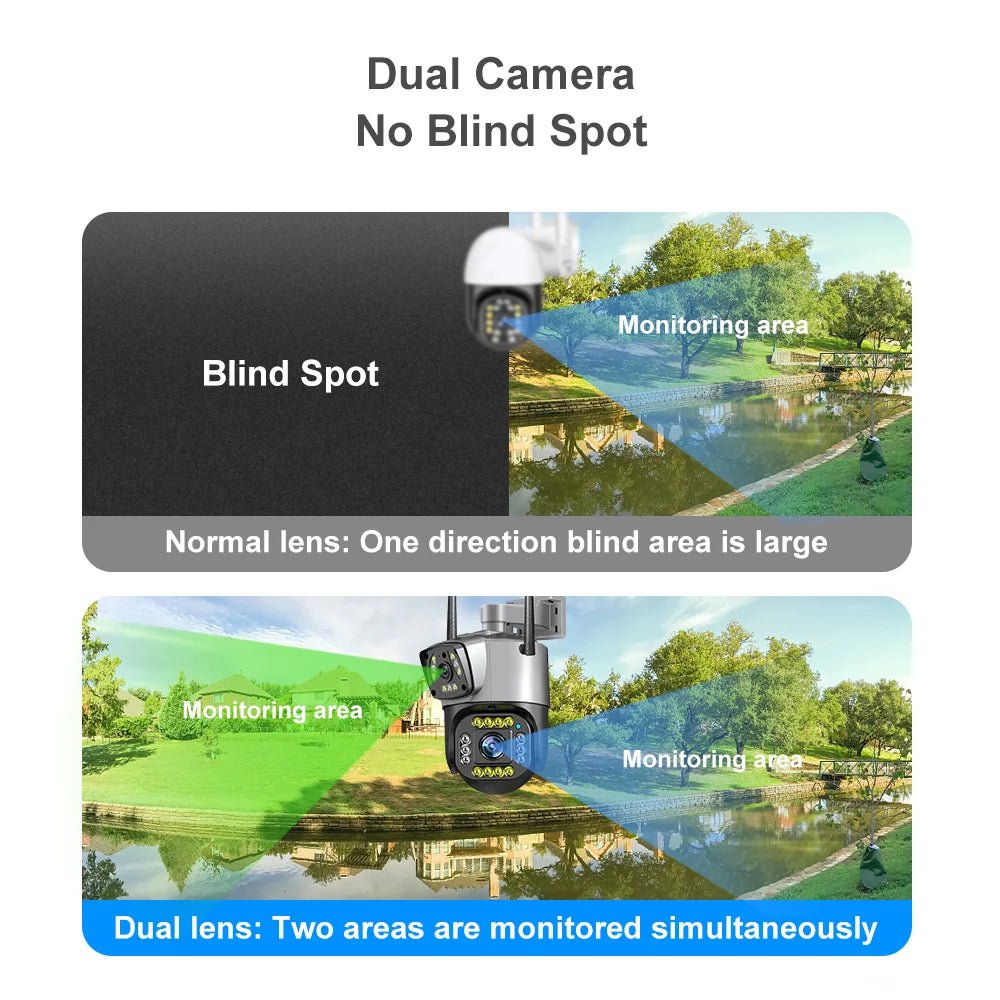 V380 New PTZ Camera SC02-4G 4MP Outdoor Security CCTV Wireless IP Security Dual 4G Bullet PTZ Camera