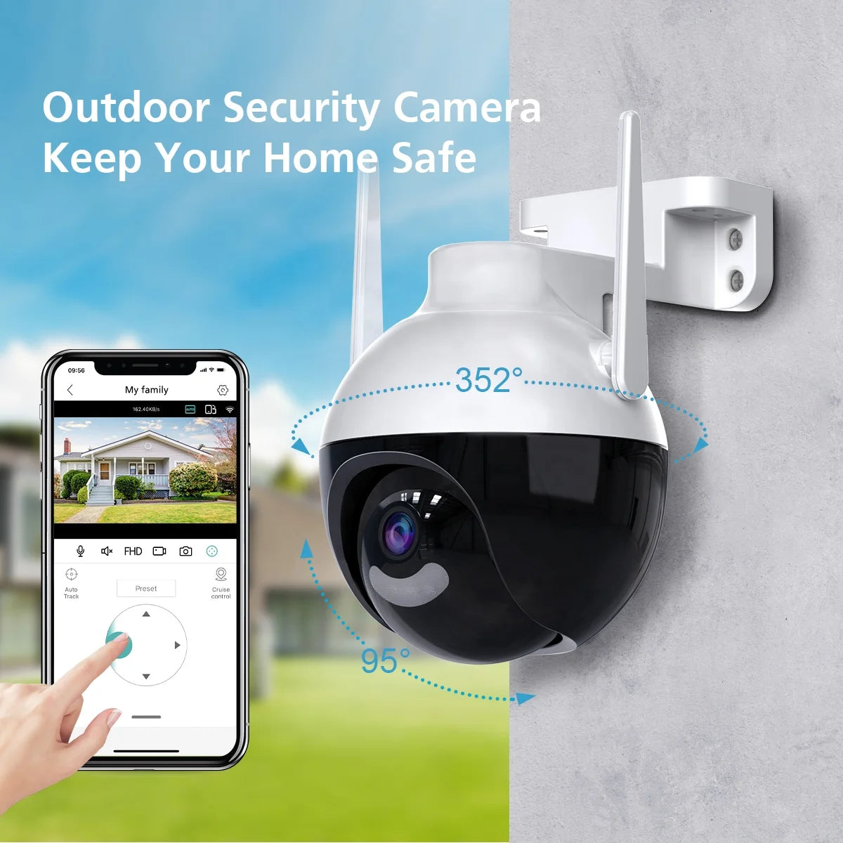 Factory ICSEE 2K 4MP PTZ CCTV Outdoor Camera Auto Tracking PTZ Camera WiFi Human Auto Tracking CCTV WIFI Camera