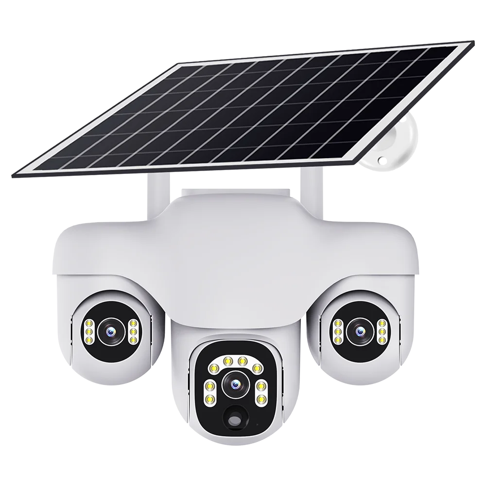 V380 Pro New 4G SIM Card Solar Camera 3 Pan tilt Zoom 3 Screen 6MP VTS31-G CCTV Network Security Camera