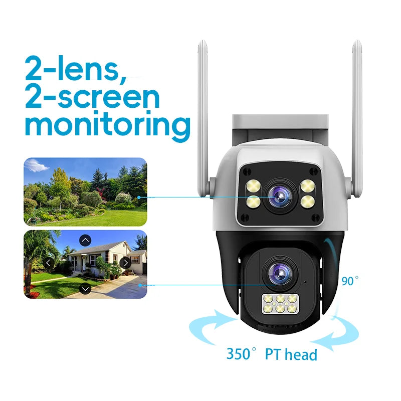 V380 New Model Bullet and 1.5 Inch PTZ Camera Mini 4MP Security CCTV Wireless IP Security Dual Lens 4G Network PTZ Camera