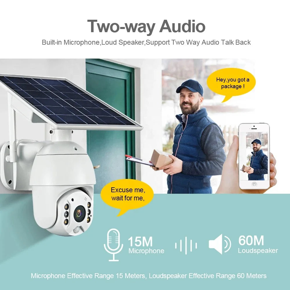 S10 5MP 4G Solar Powered PTZ Ubox Outdoor Wireless Camera With SIM Card System PIR Security 5MP WiFi CCTV Solar Camera