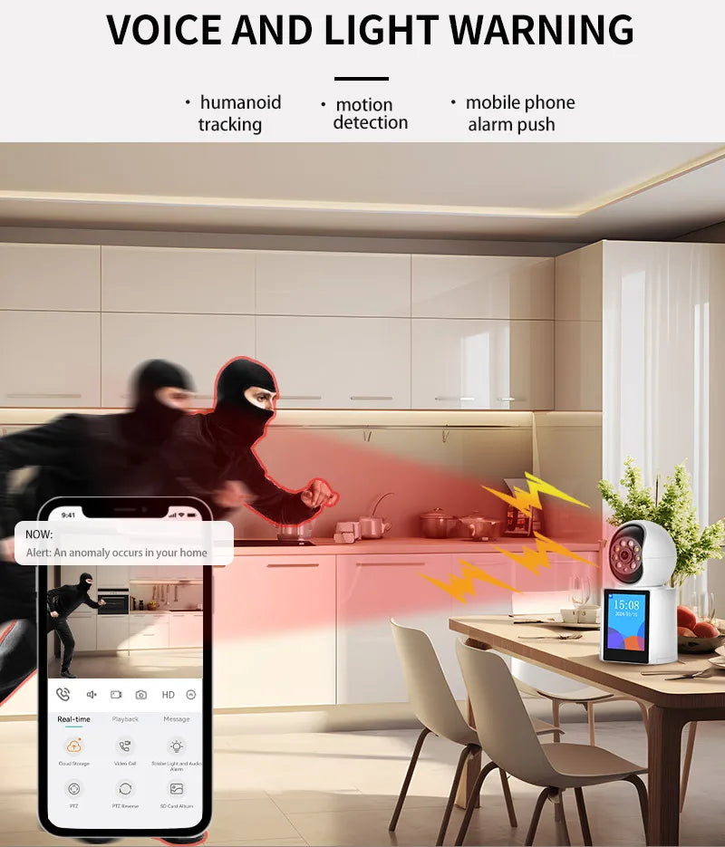 ICSEE WiFi Smart Alarm CCTV Camera 3MP Full HD WiFi Baby Monitoring Camera Bidirectional Video Call Camera