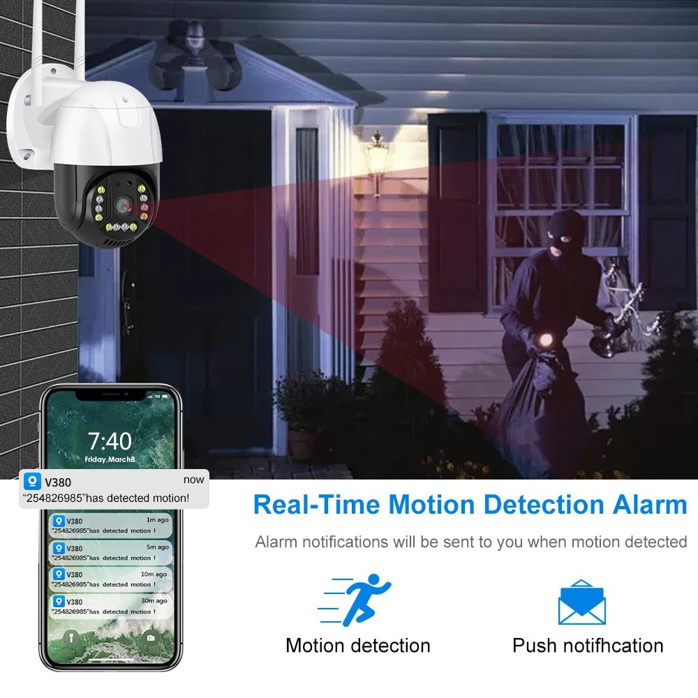V380 Factory Wholesale IP Camera 5MP Cloud Wireless Home Security Surveillance Camera WiFi Network CCTV Camera