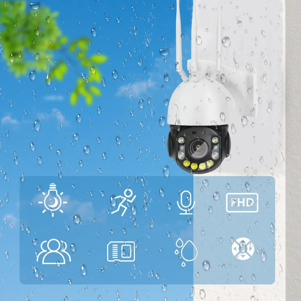 36X Zoom 4K PTZ Camera 360 PTZ Rotate IP66 Waterproof Color Night Vision Network Camera Outdoor IP Camera Metal Body