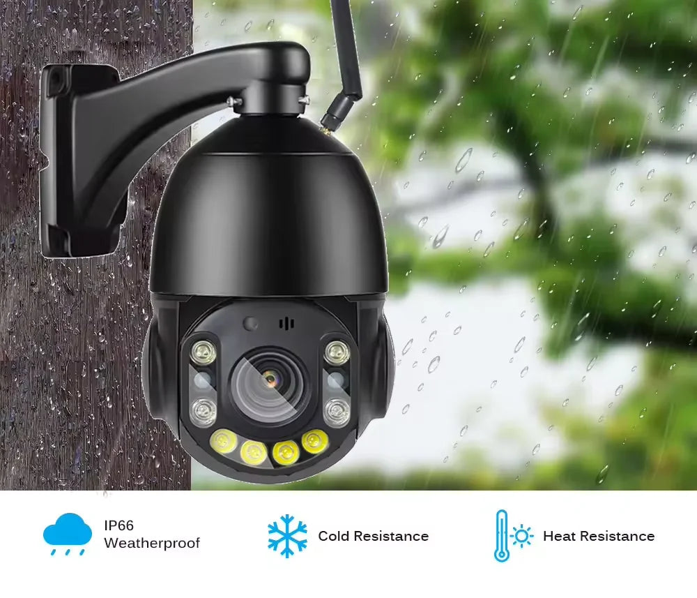 IP66 Waterproof Metal 5MP 30X Zoom HD IP WiFi PTZ Camera Two Way Audio Humanoid Tracking Wireless PTZ Network Camera CCTV Camera