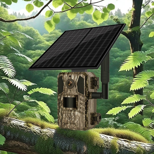 3MP Wireless Hunting Camera With Solar Panel Rechargeable Batteries Support PIR Sensor 4G Hunting Camera