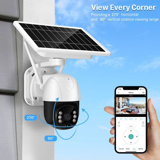 QS05 3MP Outdoor Security Solar Camera Wifi/4G Optional Home Security Camera IP66 Waterproof ICSEE
