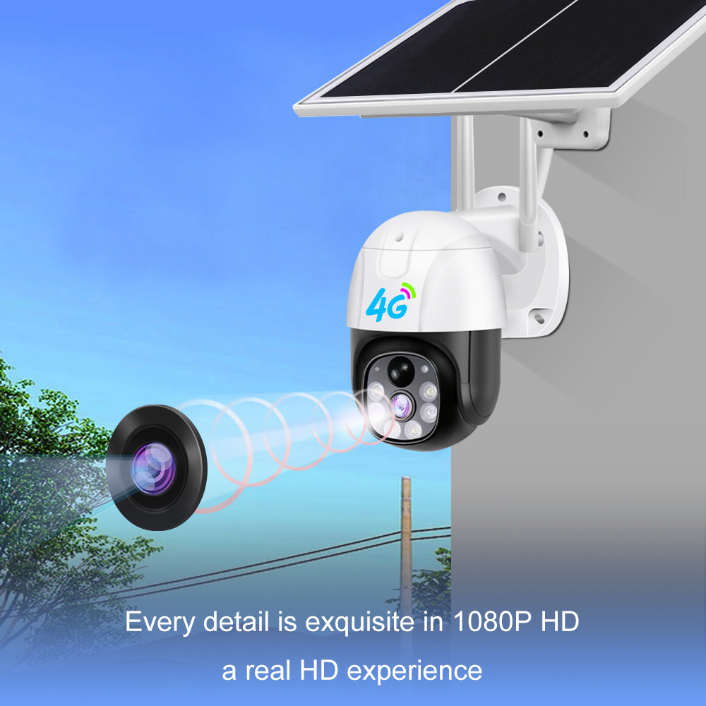 Q26 Solar Wireless Security PTZ Camera 4G/WIFI High Quality V380 Outdoor Camera IP66 Waterproof Night Vision Camera
