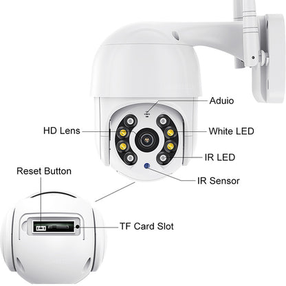 V380 Hot Smart Home WIFI Camera 1080P PTZ WIFI Outdoor Waterproof IP66 Wireless IP Camera CCTV PTZ Camera
