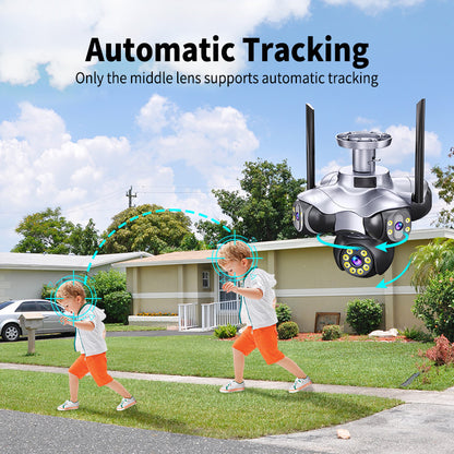 Factory Wholesale Price 5 lenses 5 views 5 PTZ Cameras IP66 Waterproof Cameras Outdoor PTZ Cameras With Night Vision 360°