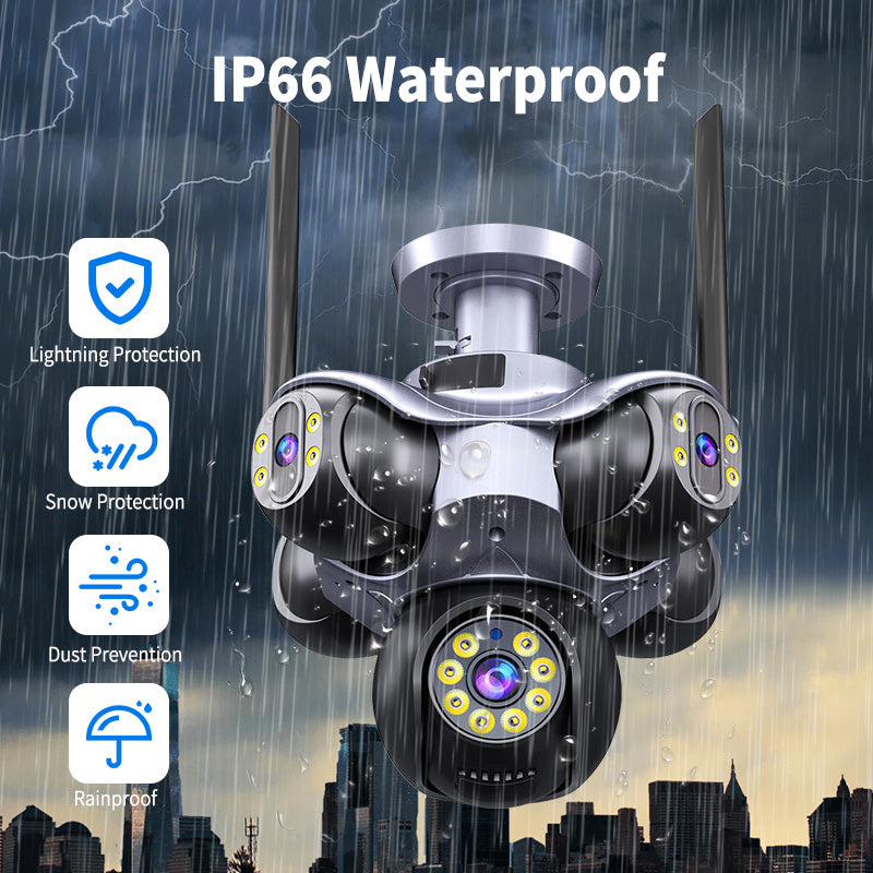 Factory Wholesale Price 5 lenses 5 views 5 PTZ Cameras IP66 Waterproof Cameras Outdoor PTZ Cameras With Night Vision 360°