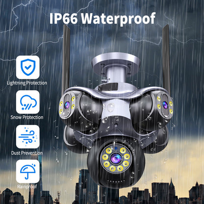 Factory Wholesale Price 5 lenses 5 views 5 PTZ Cameras IP66 Waterproof Cameras Outdoor PTZ Cameras With Night Vision 360°