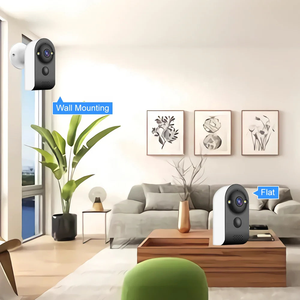 Wireless Battery Camera WiFi Outdoor Security Waterproof IP Closed-Circuit Television Indoor AI Sports Camera V380