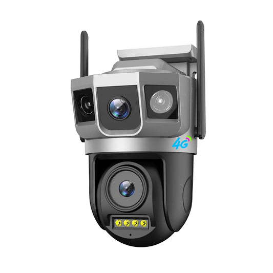 V380 Pro Two-Way Voice Intercron 4G SIM Card Outdoor Camera Dual Lens 3 Views 4G Camera