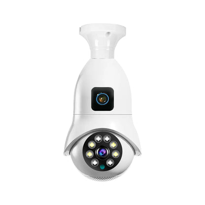 New V380 Dual Lens Bulb Camera Automatic Tracking Alarm Function Supports Two-way Voice WiFi Cameras