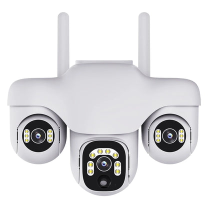 V380 New Solar Camera 4G White 3 PTZ 3 Screen VTS31-G-F Outdoor Solar Powered Camera CCTV Security Camera