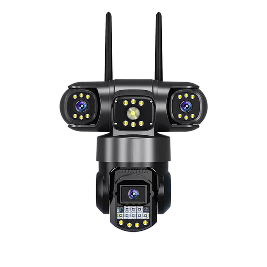 Hot Sales 3 Lenses 3 Screens Outdoor WiFi Waterproof PTZ Camera Home Protection CCTV Security Camera