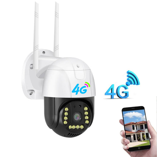 V380 IP66 Outdoor 2.8 Inch PTZ Camera 4G Security Camera Colorful IR Night Vision 3MP Auto Tracking PTZ 4G Camera