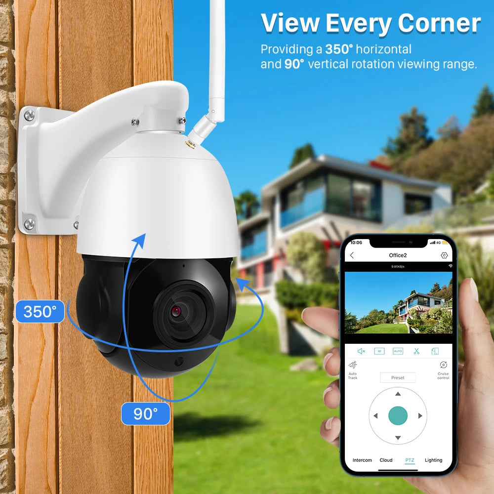 High Quality 30X Zoom PTZ Camera Xmeye 4K WiFi Camera Outdoor Human Auto Tracking  NVR Cloud Storage Wireless IP Security Camera