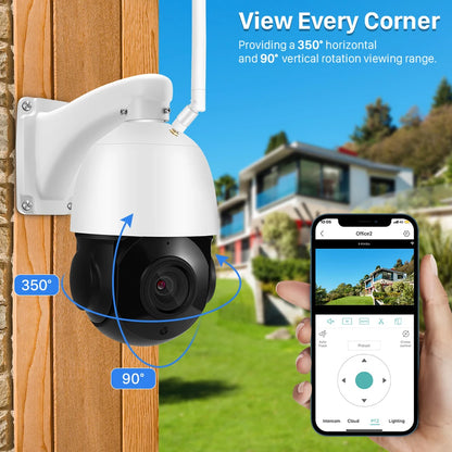 High Quality 30X Zoom PTZ Camera Xmeye 4K WiFi Camera Outdoor Human Auto Tracking  NVR Cloud Storage Wireless IP Security Camera