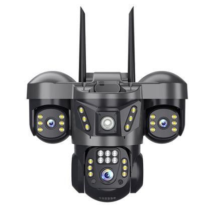 V380 New 3 Lens and 3 Screens PTZ Camera 6MP WiFi Security CCTV Wireless IP Triple-Lens Network PTZ Triple Screens Camera