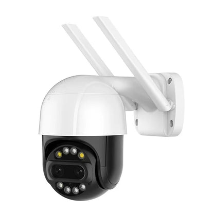 4MP ICSEE Dual Lens 360 Wireless WiFi CCTV Camera  Auto Tracking PTZ Camera